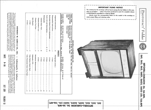 561 Ch= 156-RP; Setchell Carlson, (ID = 2272336) TV Radio