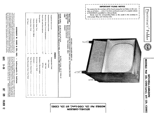 P61 Ch= C100-Late; Setchell Carlson, (ID = 501029) Télévision