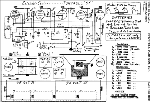 Portable 55 ; Setchell Carlson, (ID = 448741) Radio