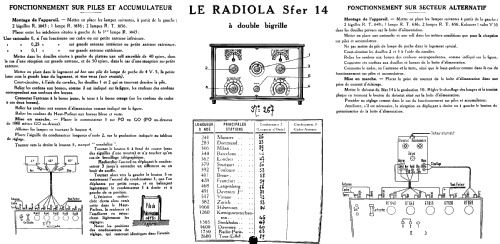Sfer 14 ; Radiola marque (ID = 1891296) Radio