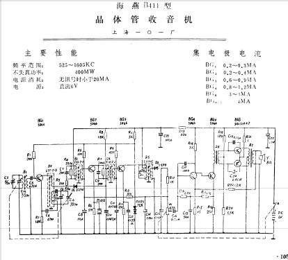 Haiyan 海燕 B411; Shanghai 101 上海一 (ID = 801391) Radio