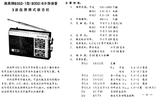 Petrel 海燕 B332; Shanghai 101 上海一 (ID = 807812) Radio