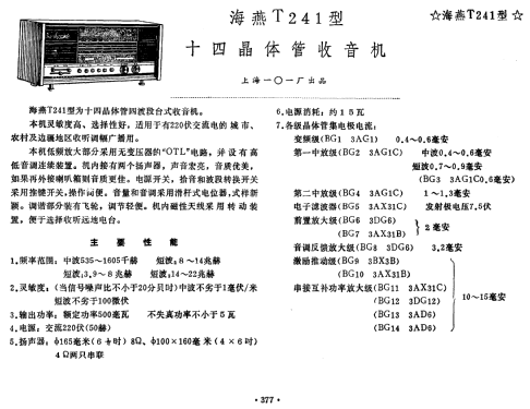 Petrel 海燕 T241; Shanghai 101 上海一 (ID = 823292) Radio