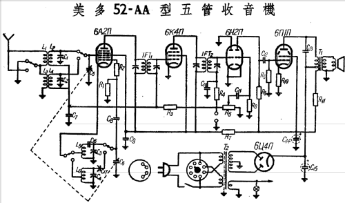 Meiduo 美多 52-AA; Shanghai 上海无线电... (ID = 777876) Radio