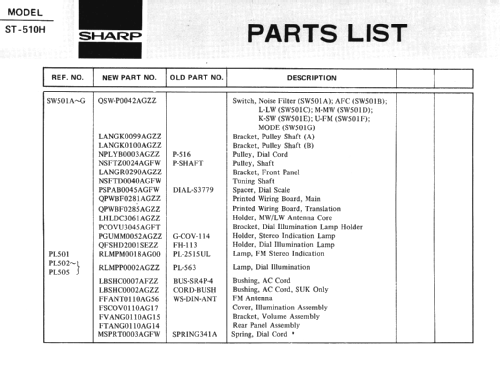 AM/FM Stereo Tuner ST-510H; Sharp; Osaka (ID = 1263077) Radio