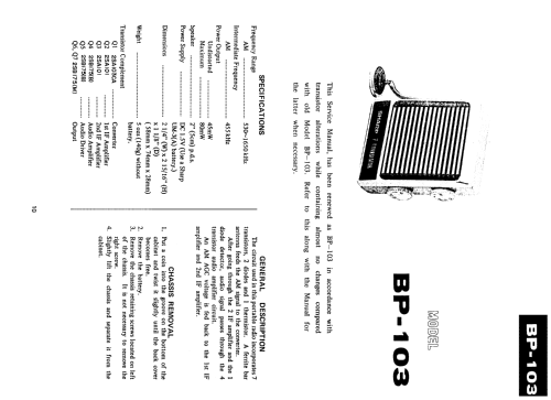 7 Transistor Micro Radio BP-103; Sharp; Osaka (ID = 630074) Radio