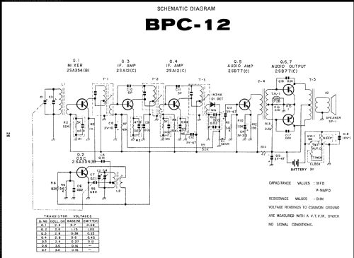 Clock Radio BPC-12; Sharp; Osaka (ID = 630287) Radio