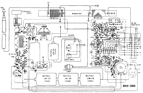 Eight Transistor Clock radio BXC-380; Sharp; Osaka (ID = 2441655) Radio