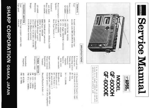 GF-6000H; Sharp; Osaka (ID = 430819) Radio