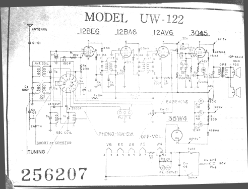 UW-122; Sharp; Osaka (ID = 2585563) Radio