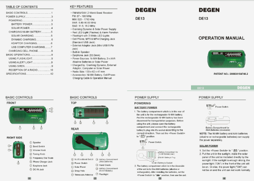 World Receiver DE13; Degen 深圳市德劲电子有限公司 (ID = 2780079) Radio