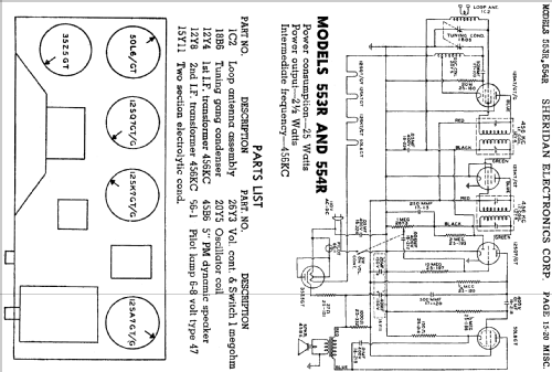 Vogue 553R ; Sheridan Electronics (ID = 474239) Radio