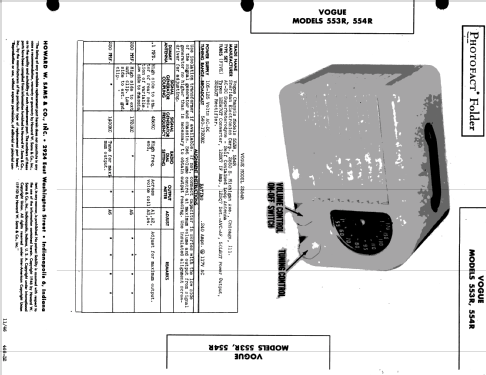 Vogue 554R ; Sheridan Electronics (ID = 510651) Radio