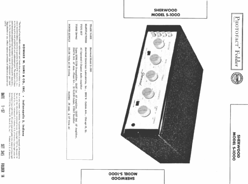 S-1000 ; Sherwood, Chicago (ID = 1497194) Ampl/Mixer