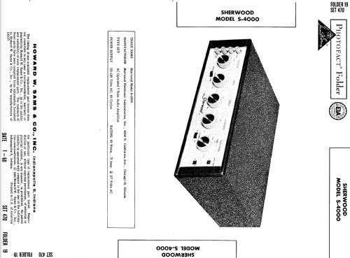 Stereo Amplifier S-4000; Sherwood, Chicago (ID = 605771) Verst/Mix