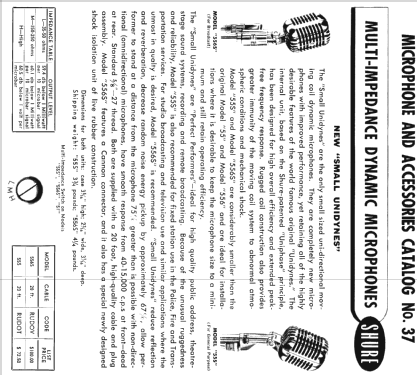 Small Unidyne 55 S; Shure; Chicago, (ID = 1022140) Micrófono/PU