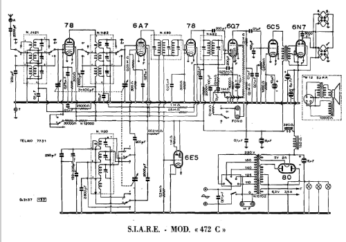 472C ; SIARE -Crosley; (ID = 1406645) Radio