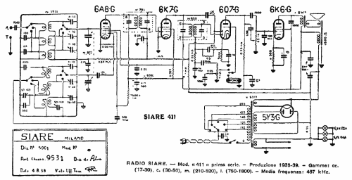 411; SIARE -Crosley; (ID = 2543696) Radio