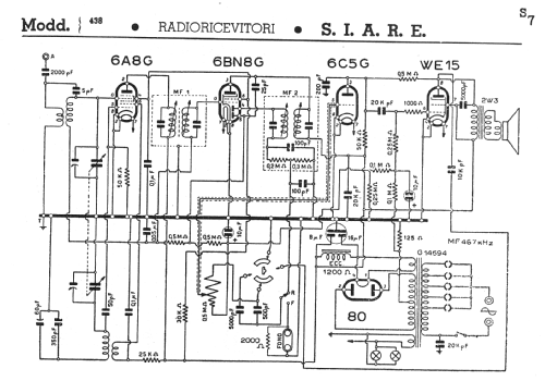 438; SIARE -Crosley; (ID = 209164) Radio