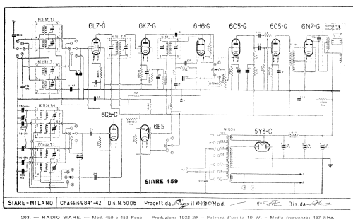 459A; SIARE -Crosley; (ID = 53056) Radio