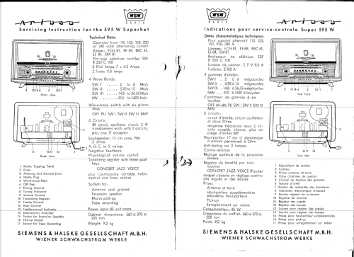 Arioso 595W; Siemens-Austria WSW; (ID = 1970300) Radio