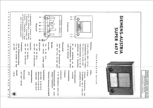 Gemeinschaftssuper 447U; Siemens-Austria WSW; (ID = 630867) Radio