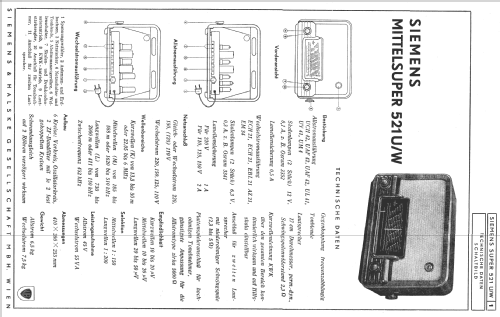 Mittelsuper 521U; Siemens-Austria WSW; (ID = 631084) Radio