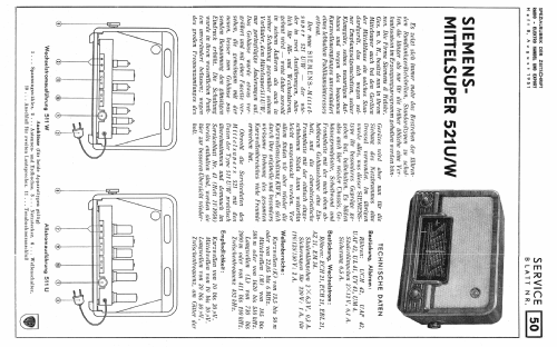 Mittelsuper 521W; Siemens-Austria WSW; (ID = 897862) Radio