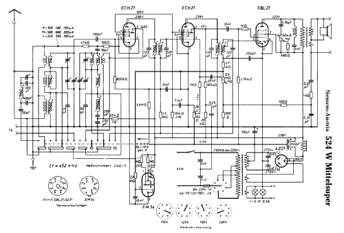 Mittelsuper 524W; Siemens-Austria WSW; (ID = 283538) Radio