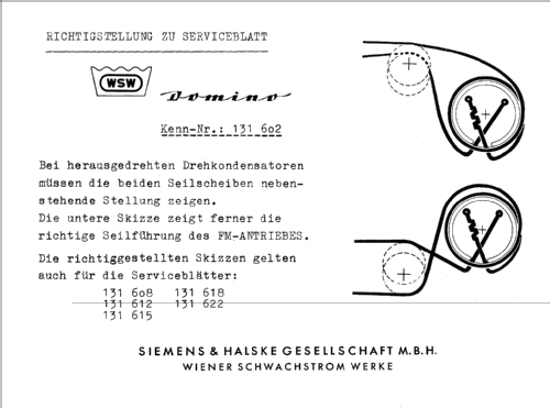 Phono-Domino 131.618; Siemens-Austria WSW; (ID = 900197) Radio