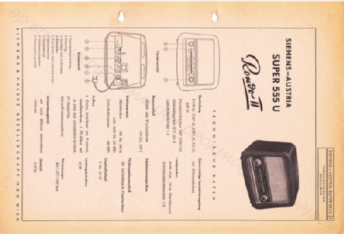 Rondo II Super 555U; Siemens-Austria WSW; (ID = 1114464) Radio