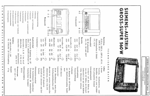 Super 560W; Siemens-Austria WSW; (ID = 488115) Radio