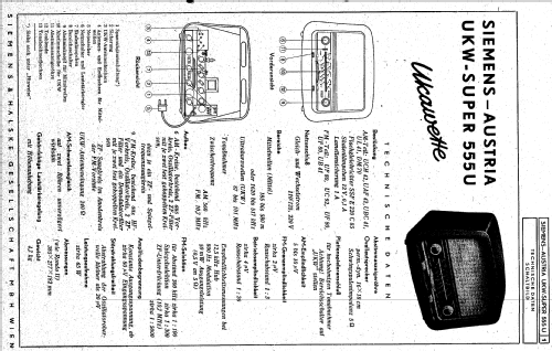 Ukawette UKW-Super 555U; Siemens-Austria WSW; (ID = 612923) Radio