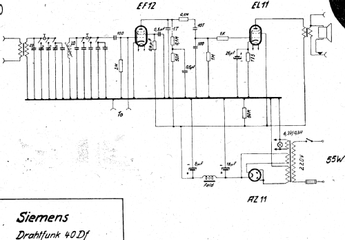 Drahtfunk DF40; Siemens & Halske, - (ID = 3017523) Radio