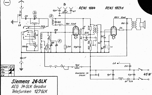 Kleiner Fernempfänger 26GLK; Siemens & Halske, - (ID = 2997666) Radio