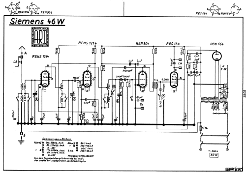 46W; Siemens & Halske, - (ID = 1426200) Radio