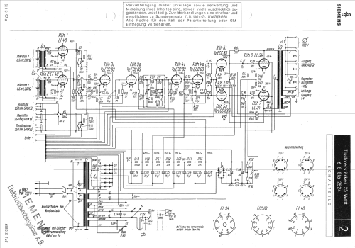 25W-Tischverstärker 6S Ela2524; Siemens & Halske, - (ID = 505107) Ampl/Mixer
