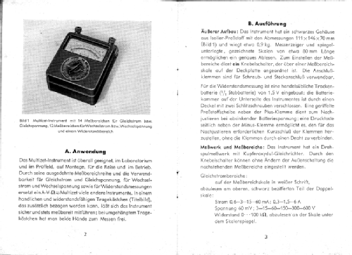 A-V-Ω-Multizet ; Siemens & Halske, - (ID = 1312302) Equipment