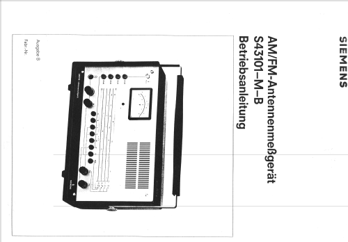 AM/FM-Antennenmeßgerät Stereo S43101-M-B; Siemens & Halske, - (ID = 2052239) Equipment