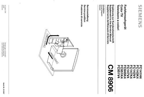 Color TV FC143V4 Ch= CM8906; Siemens & Halske, - (ID = 1023899) Fernseh-E