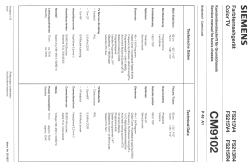 Color TV FS 213V4 Ch= CM9102; Siemens & Halske, - (ID = 953000) Television
