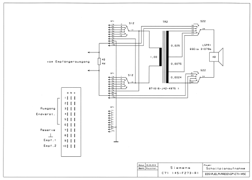 Eladyn Rundfunkempfänger C71145 - F273-A1 - 119-3 - C71145-A6-A2; Siemens & Halske, - (ID = 2243102) Radio