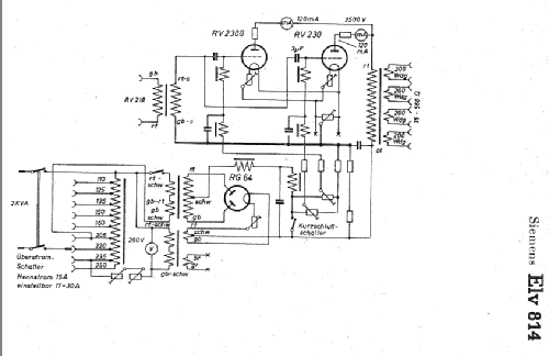 200 Watt-Netzanschlussverstärker Elv814; Siemens & Halske, - (ID = 6802) Ampl/Mixer