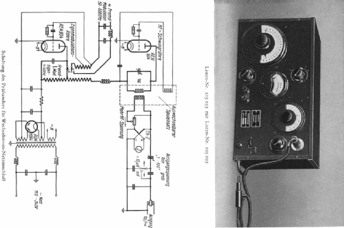 Empfänger Prüfgenerator Rel. send. 7a; Siemens & Halske, - (ID = 272150) Ausrüstung