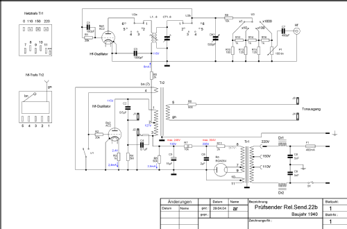 Empfänger-Prüfgenerator Rel send 22a; Siemens & Halske, - (ID = 829959) Ausrüstung