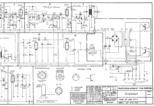 Handfunksprecher Funk 546 k 314 a; Siemens & Halske, - (ID = 1909131) Commercial TRX
