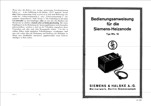 Heiz-Anode Rfz10 ; Siemens & Halske, - (ID = 270183) Aliment.