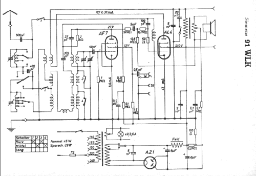 Kammermusik-Empfänger 91W ; Siemens & Halske, - (ID = 6707) Radio