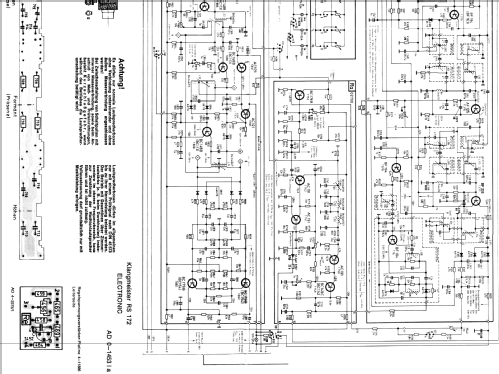 Klangmeister Electronic RS172; Siemens & Halske, - (ID = 33295) Radio