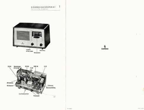 Kleinsuper A7; Siemens & Halske, - (ID = 2576387) Radio